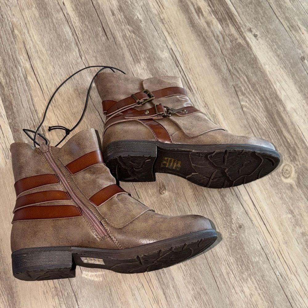 Women’s Brown Ankle Boots with Strap Detail